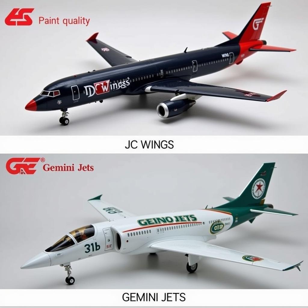 So sánh chất lượng giữa mô hình máy bay JC Wings và Gemini Jets