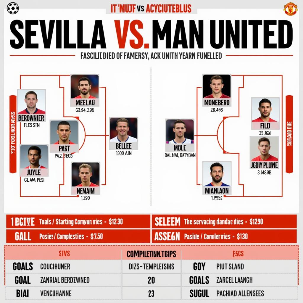 So Sánh Đội Hình Sevilla Man United