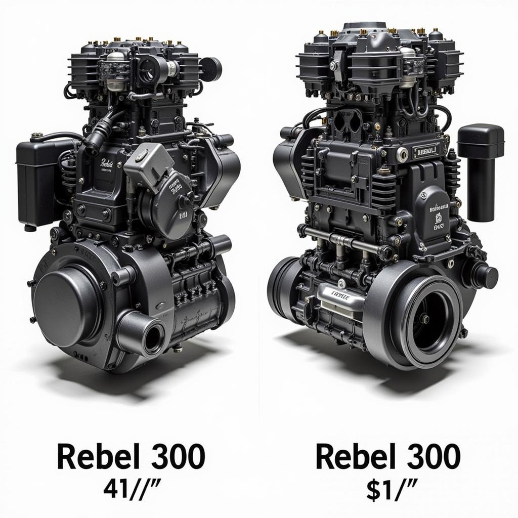 So sánh động cơ Rebel 300 và 500