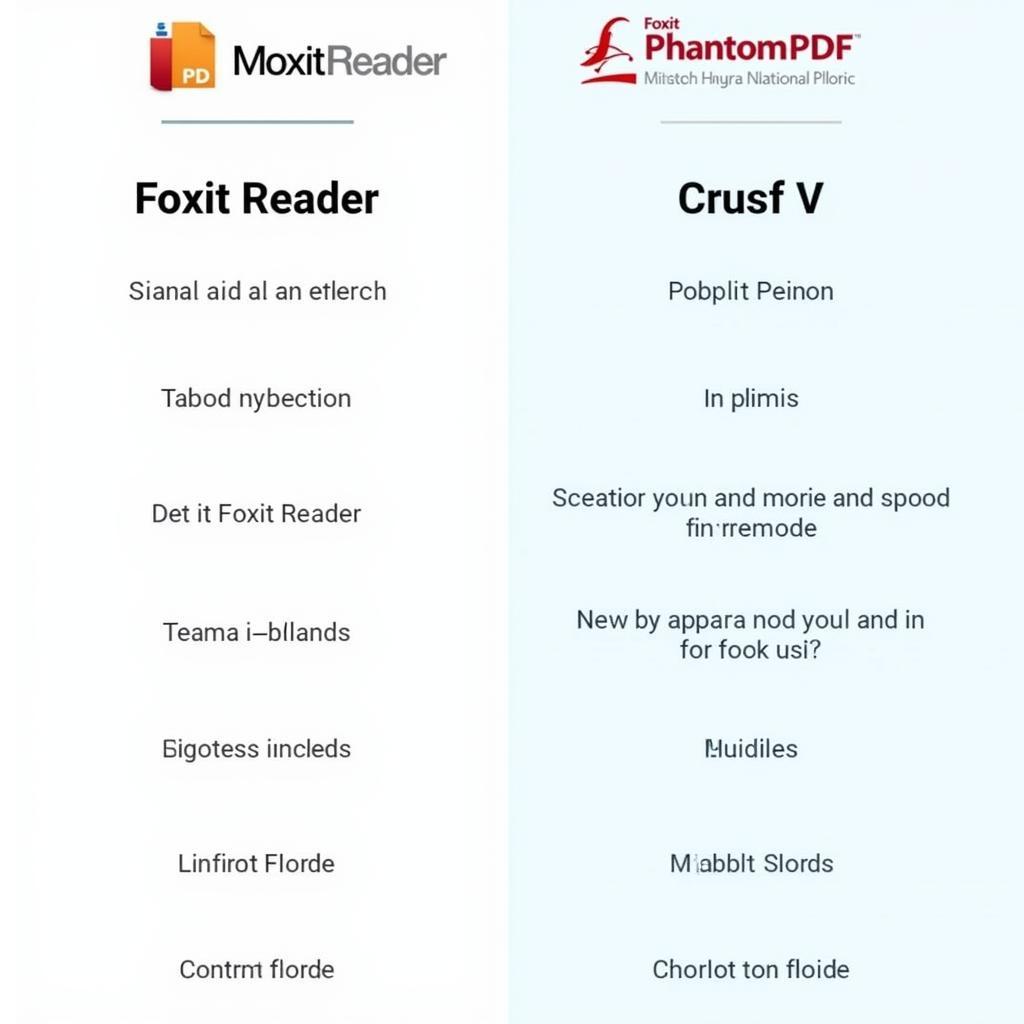 Bảng so sánh Foxit Reader và Foxit Phantom