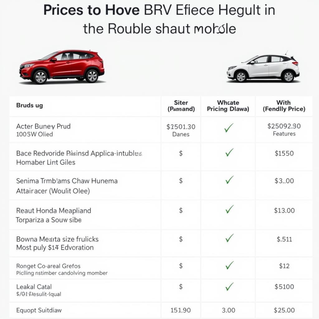 Bảng so sánh giá bán giữa Honda BRV và Mobilio