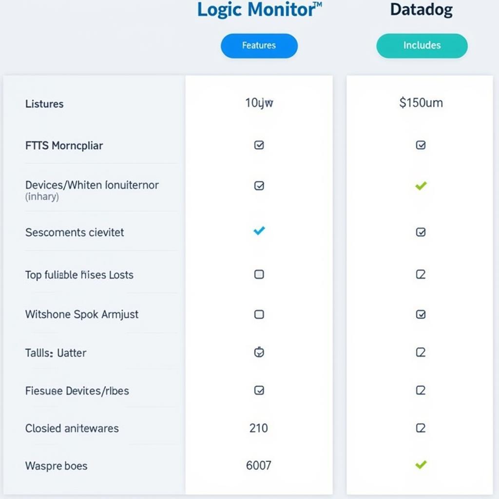 So sánh giá LogicMonitor và Datadog