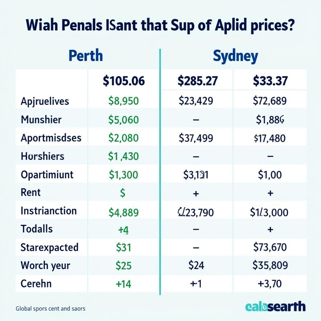 So sánh giá nhà ở Perth và Sydney