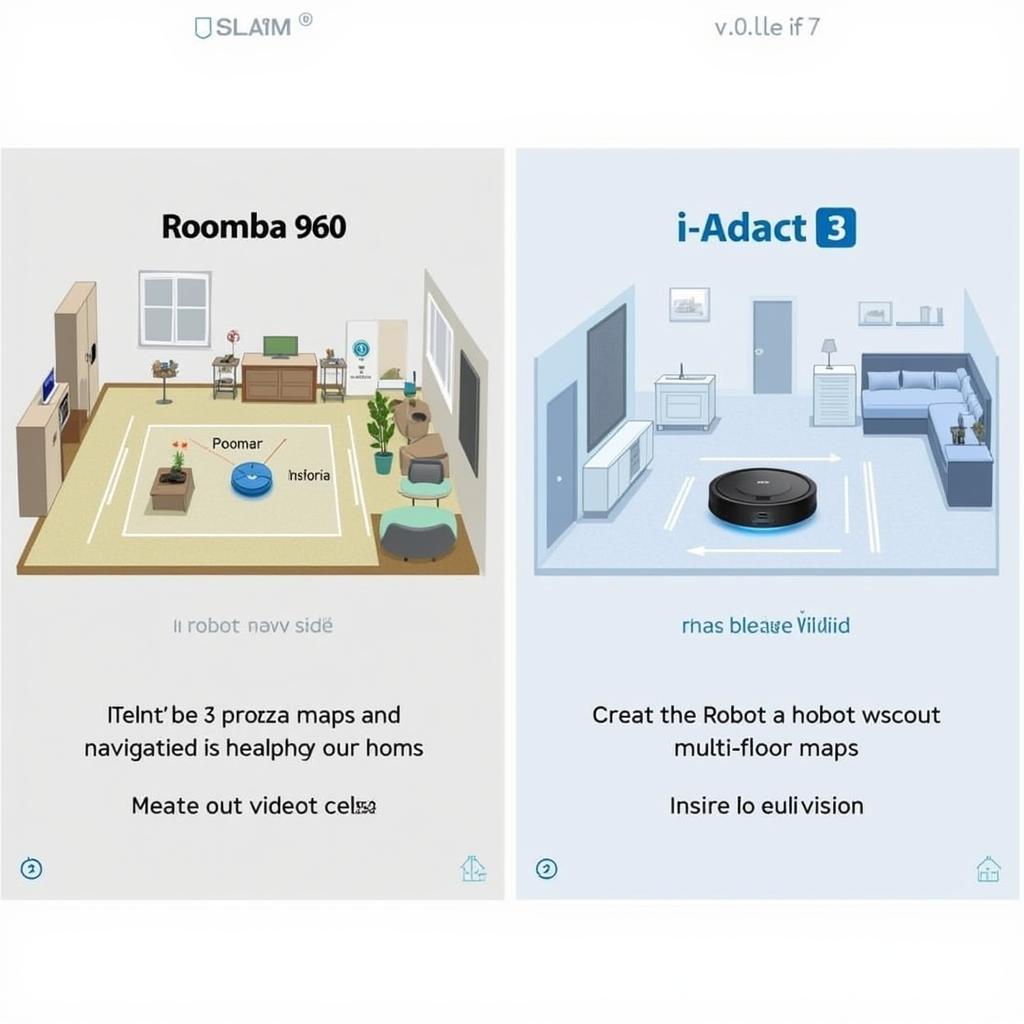 So sánh hệ thống điều hướng của Roomba 960 và i7