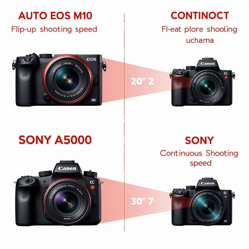 So sánh hiệu năng Canon EOS M10 và Sony A5000