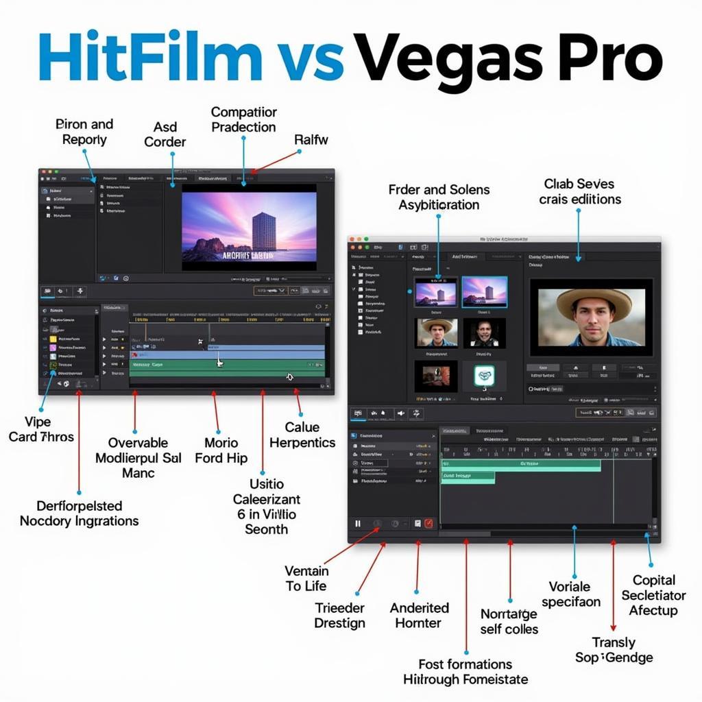 So sánh HitFilm và Vegas Pro: Giao diện và tính năng