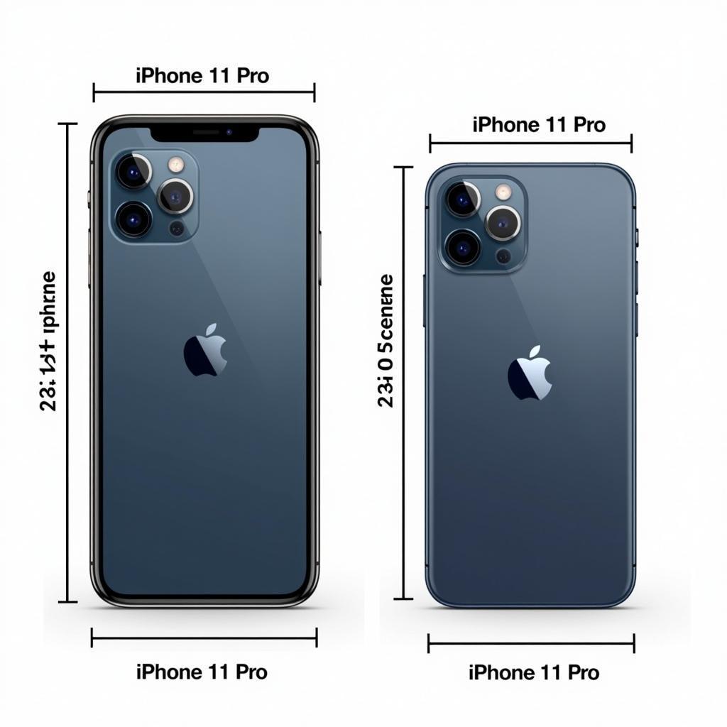 So sánh kích thước màn hình iPhone 11 Pro và Pro Max