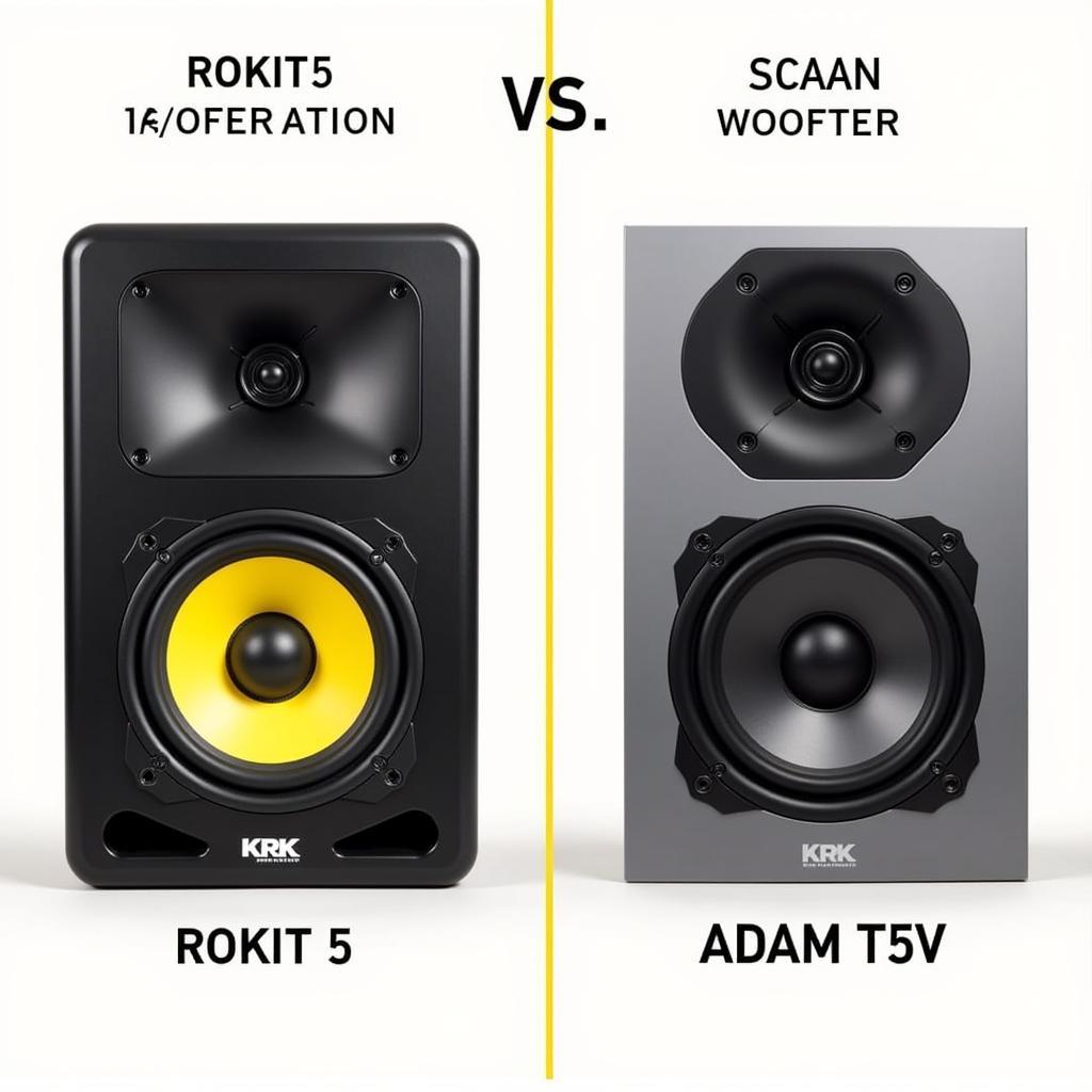 So sánh KRK Rokit 5 và Adam T5V: Thiết kế