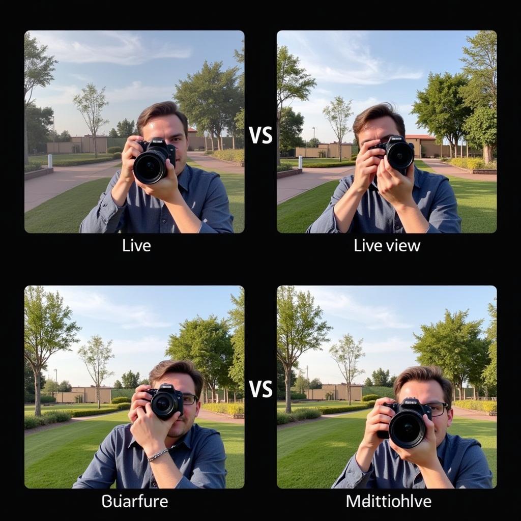 So sánh Live View và Viewfinder