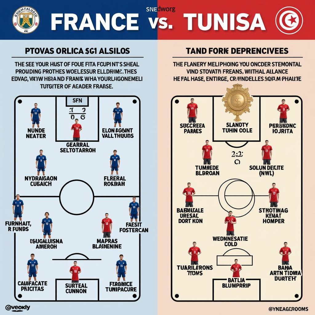 So sánh lực lượng Pháp vs Tunisia - Đội hình & Chiến thuật