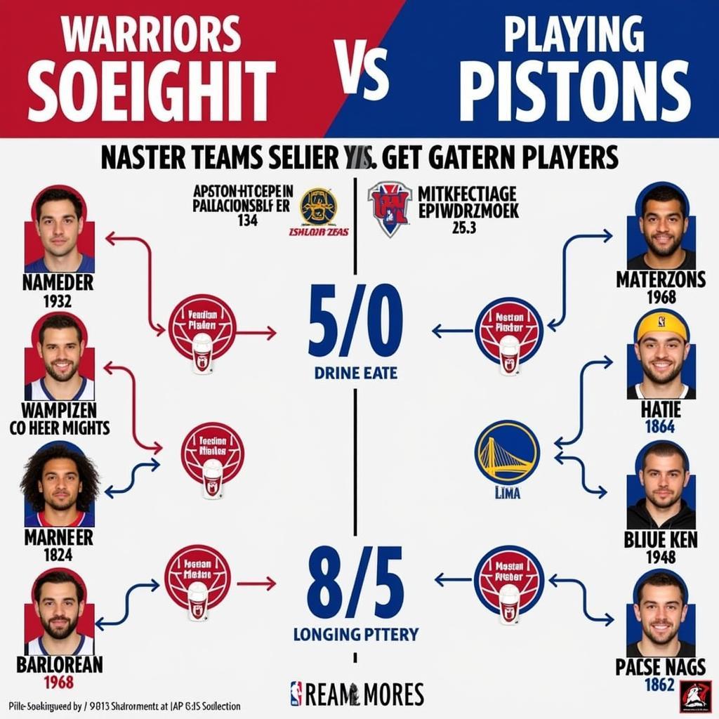 So Sánh Lực Lượng Warriors và Pistons