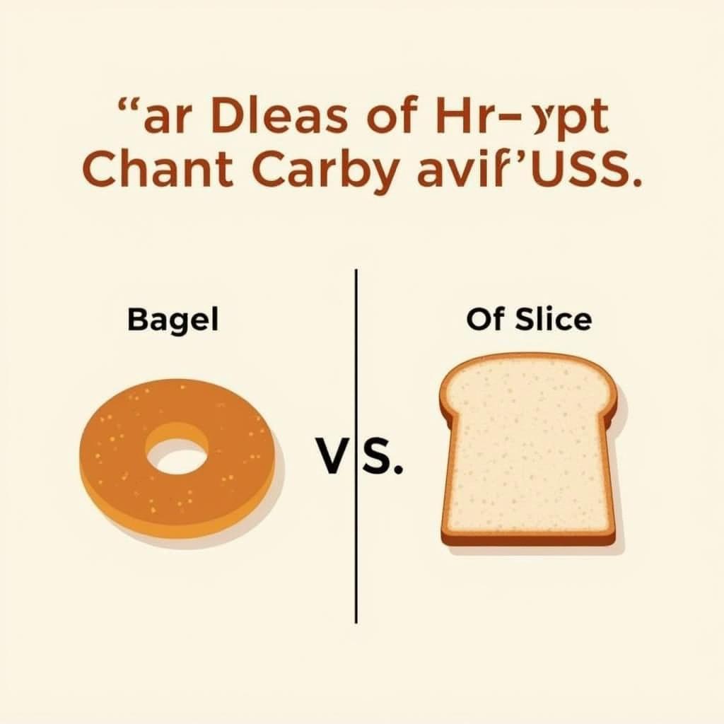 So sánh lượng carb trong bánh mì và bagel