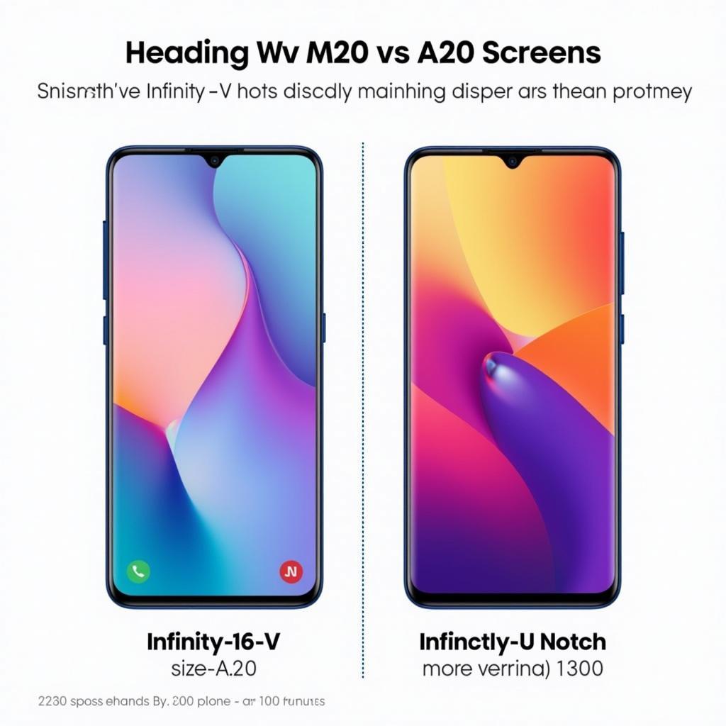 So sánh màn hình Samsung M20 và A20