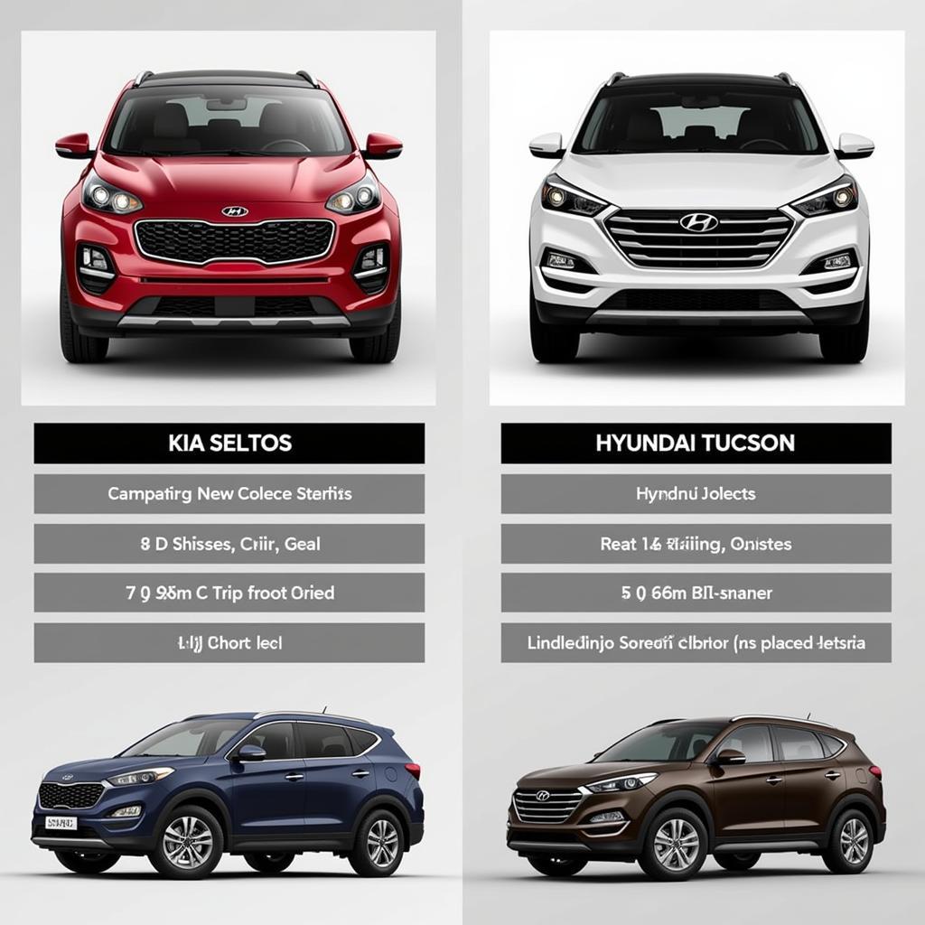 So sánh ngoại thất Kia Seltos và Hyundai Tucson