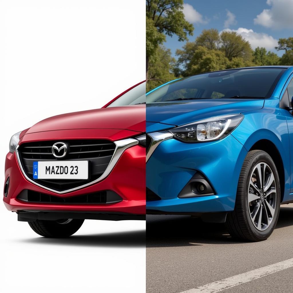 So sánh ngoại thất Mazda 2 và Hyundai i20