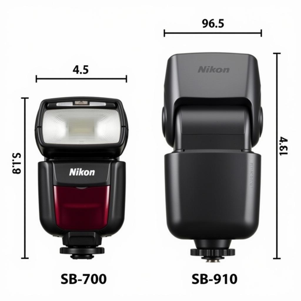 So sánh Nikon SB-700 và SB-910 về kích thước