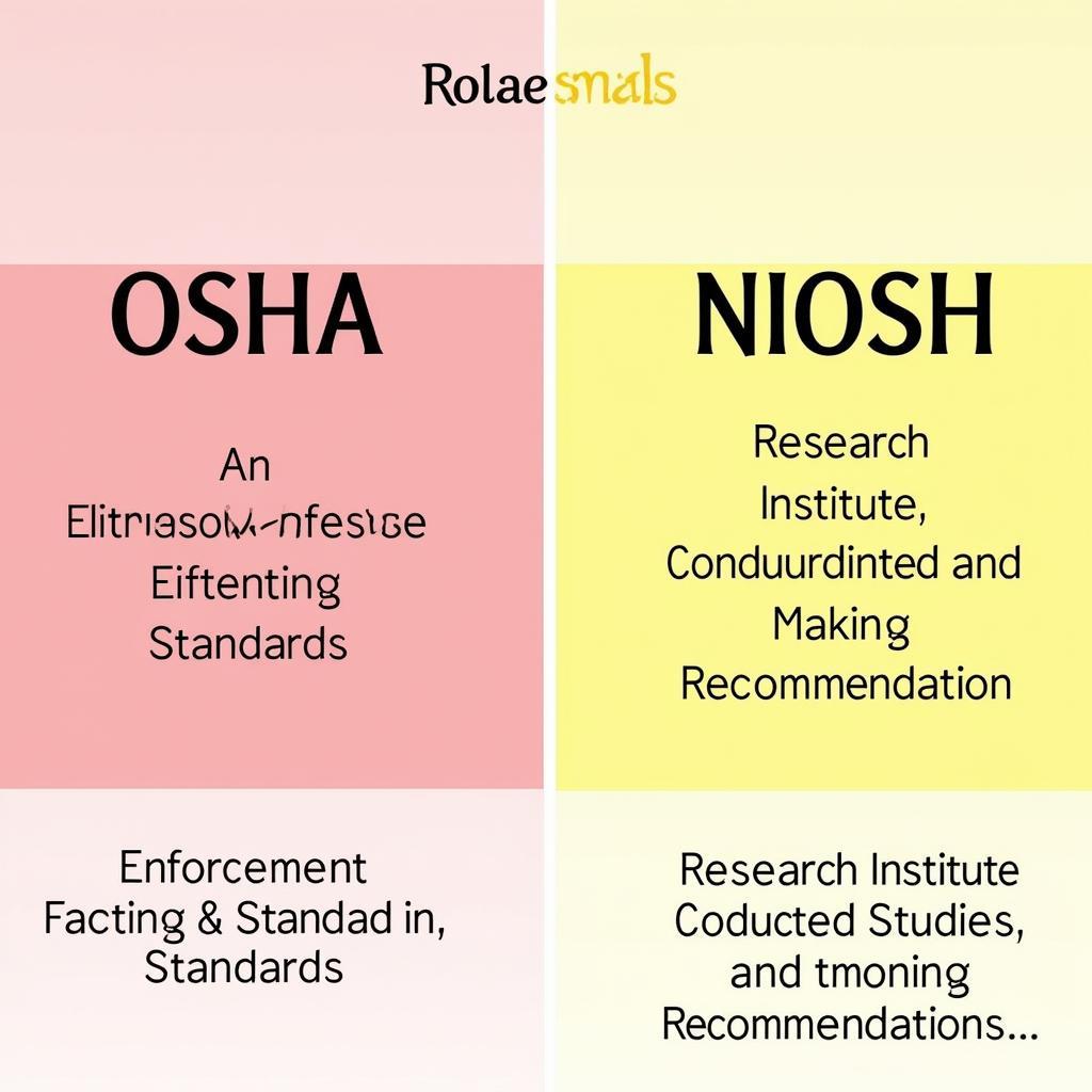 So sánh OSHA và NIOSH: Vai trò và Chức năng