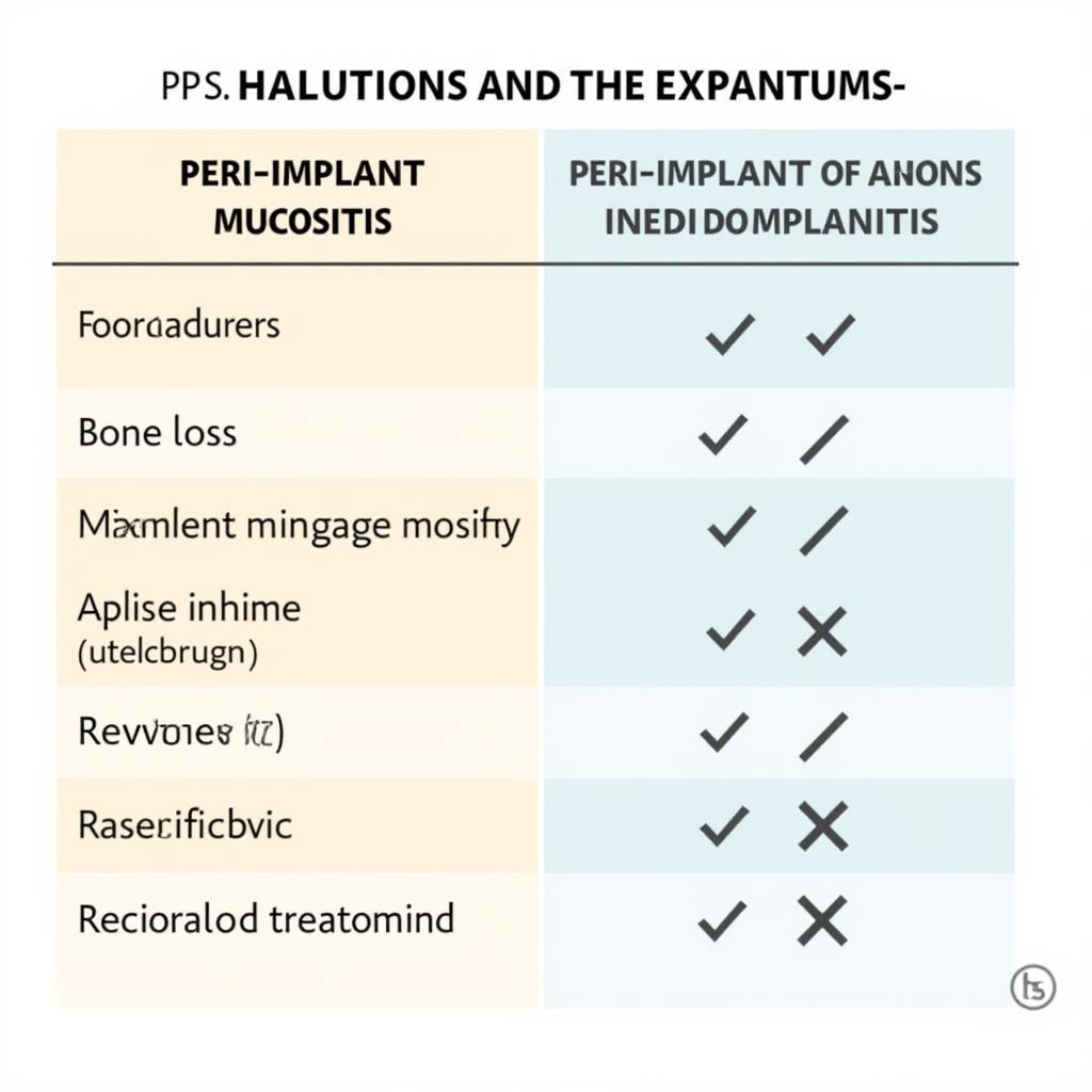 So sánh peri implantitis và peri implant mucositis