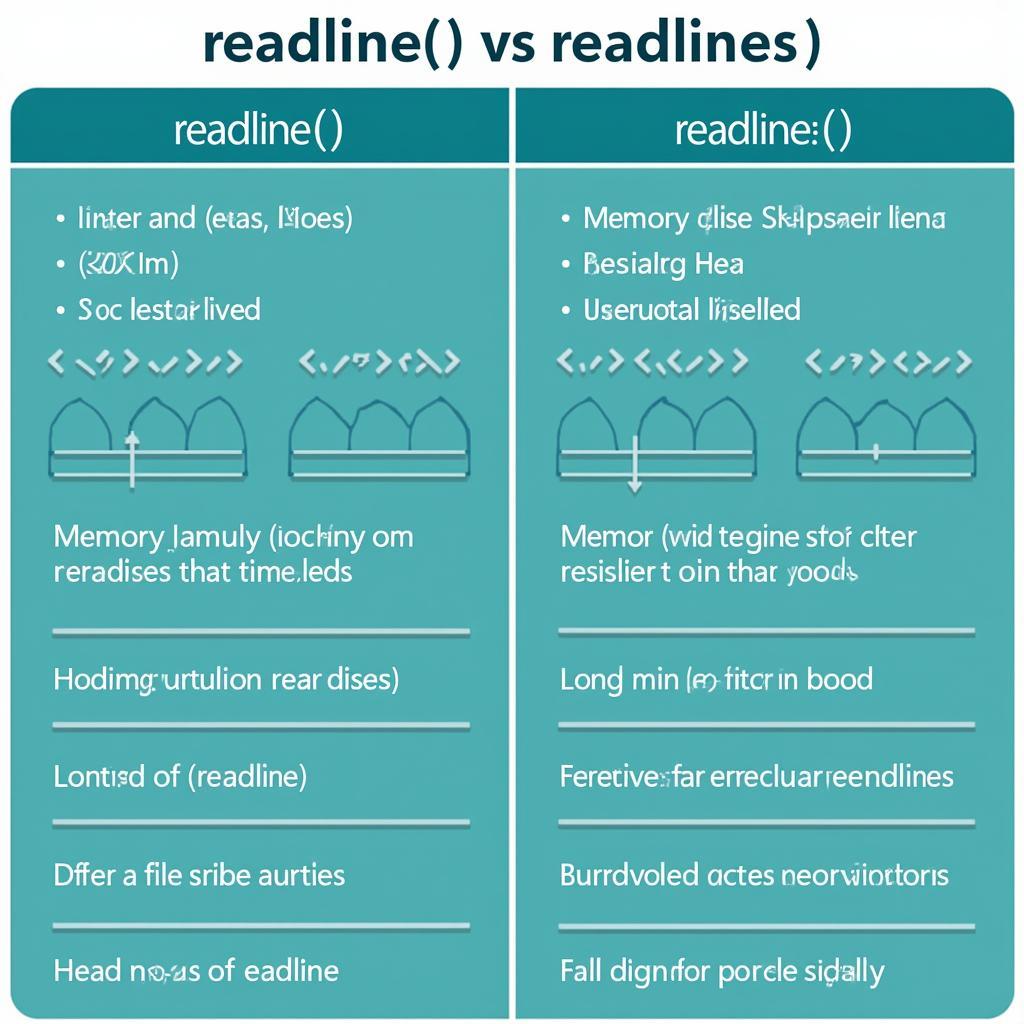 So sánh Python readline và readlines