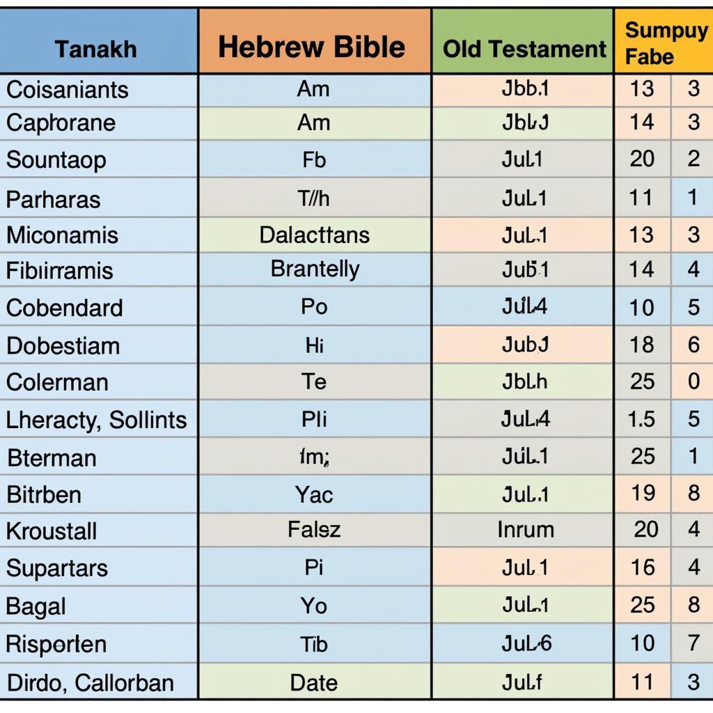 So sánh sách Kinh Thánh Hebrew và Christian