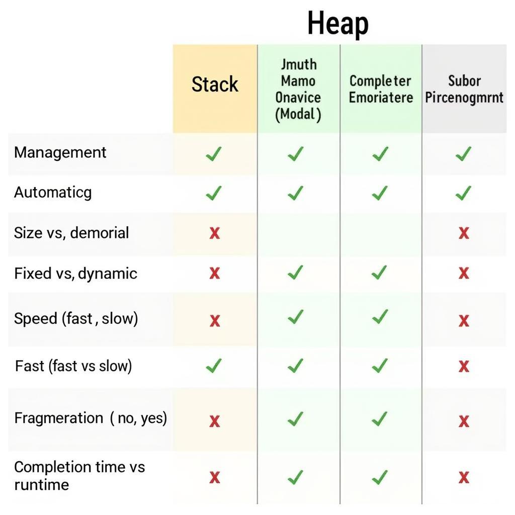 So sánh Stack và Heap