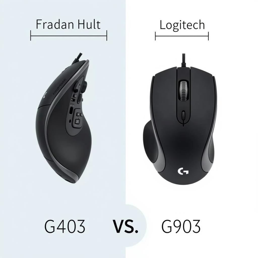 So sánh thiết kế giữa chuột Logitech G403 và G903