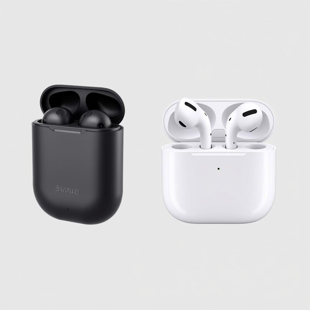 So sánh thiết kế Galaxy Buds và AirPods