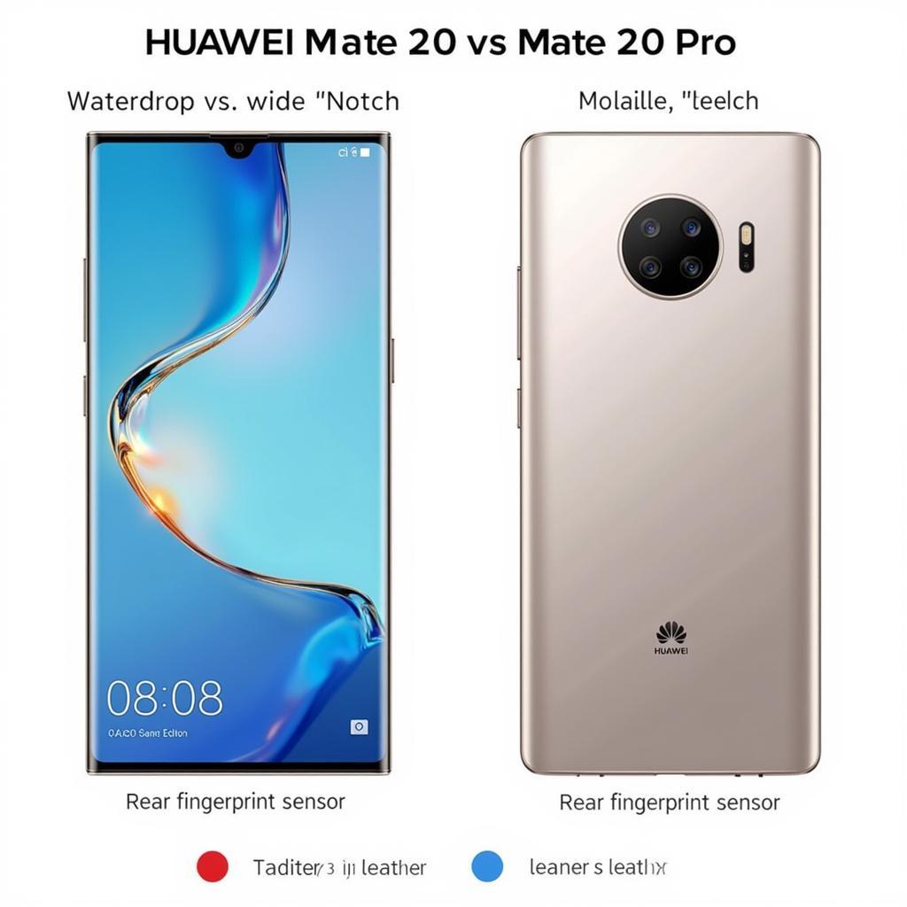 So sánh thiết kế Huawei Mate 20 và Mate 20 Pro