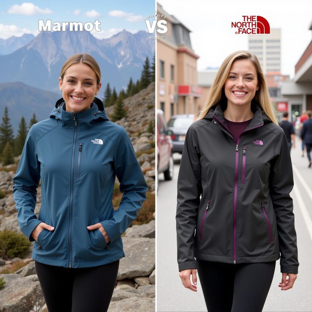 So sánh thiết kế Marmot và North Face