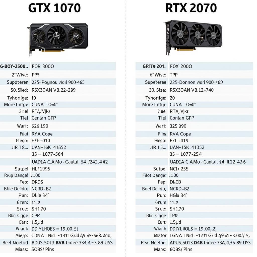 So sánh thông số kỹ thuật 1070 vs 2070 laptop