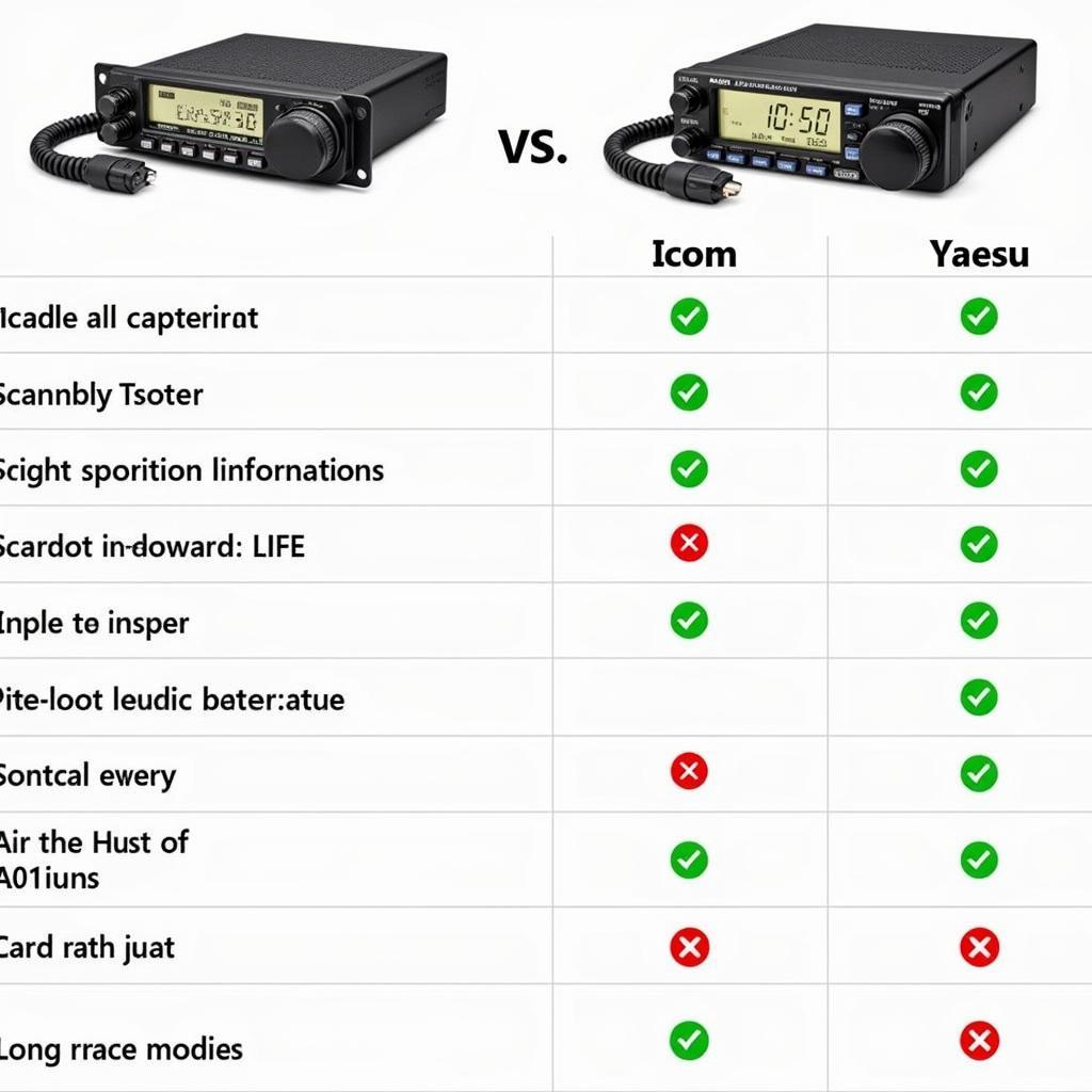 So sánh các tính năng của máy bộ đàm Icom và Yaesu