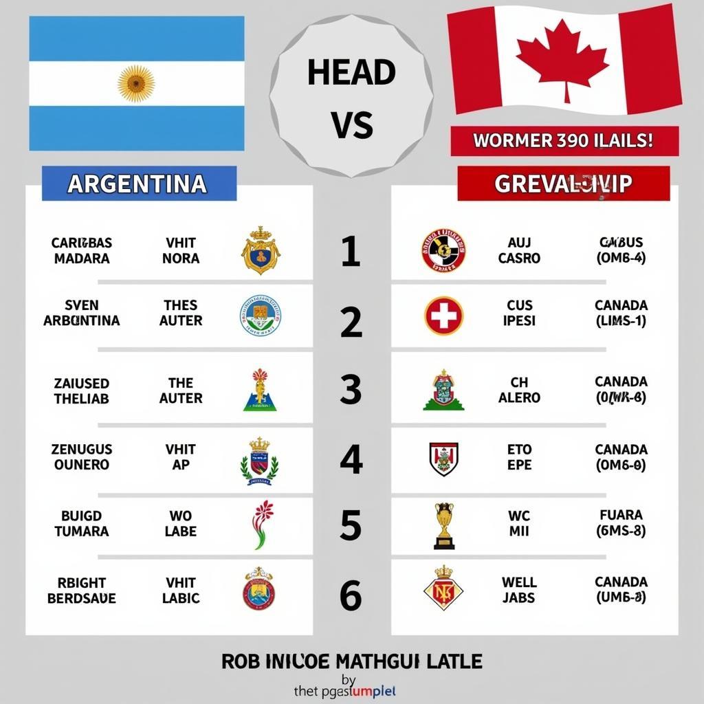 Lịch sử đối đầu Argentina vs Canada