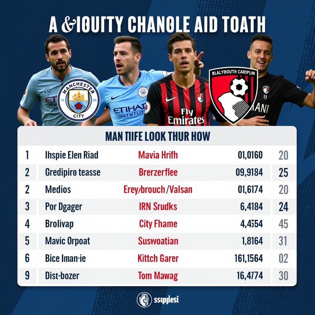 Soi Kèo Man City vs Bournemouth