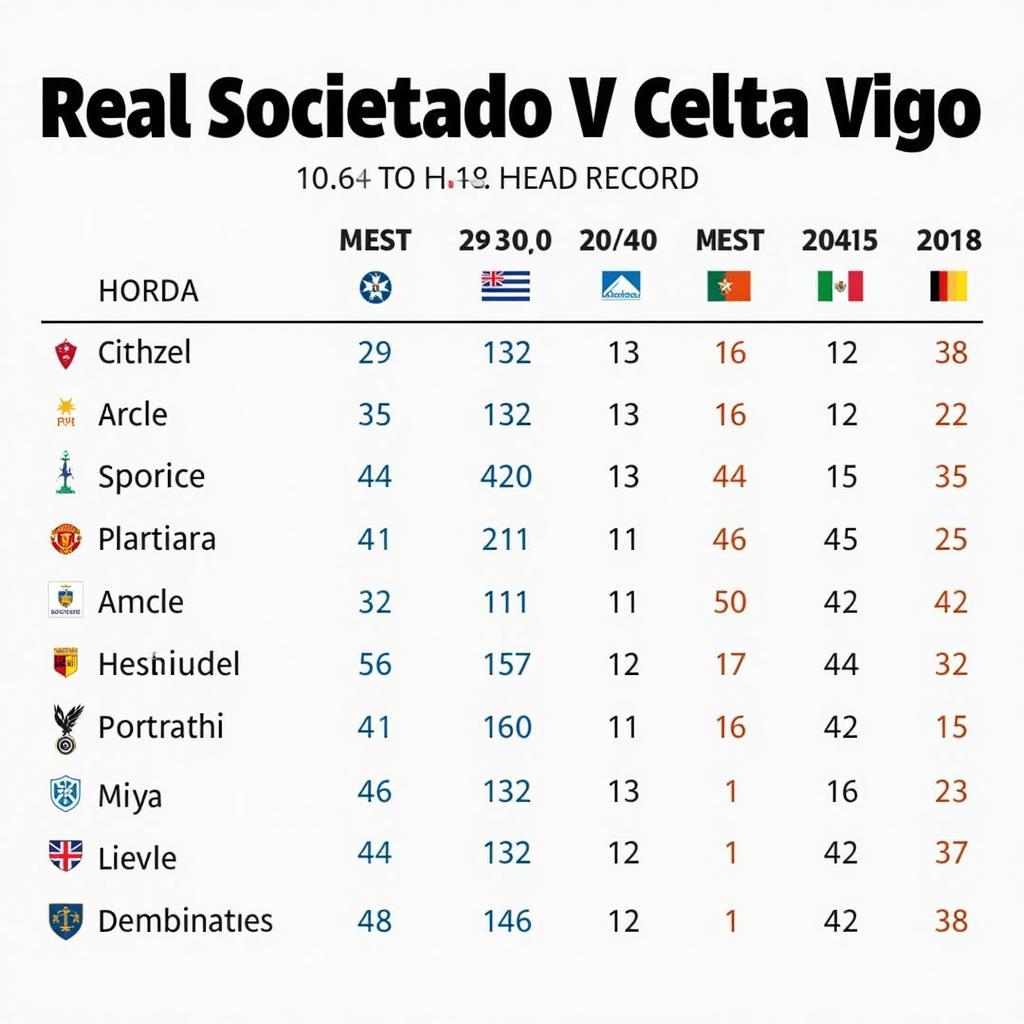 Lịch sử đối đầu giữa Real Sociedad và Celta Vigo