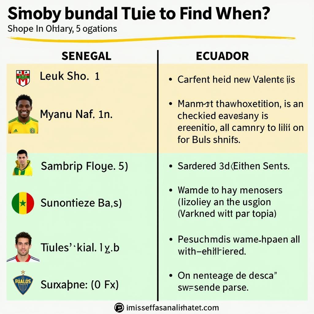 Phân tích lực lượng Senegal vs Ecuador