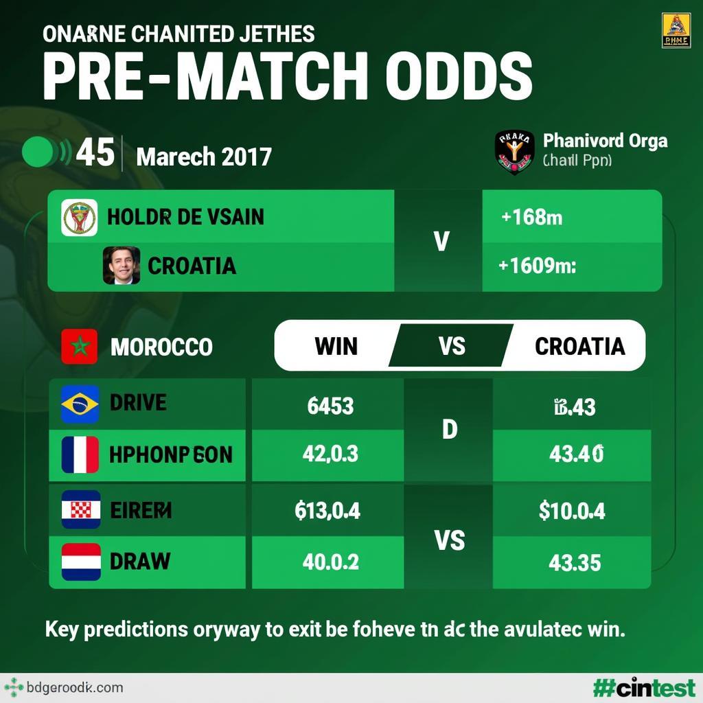 Soi kèo trận đấu Maroc vs Croatia