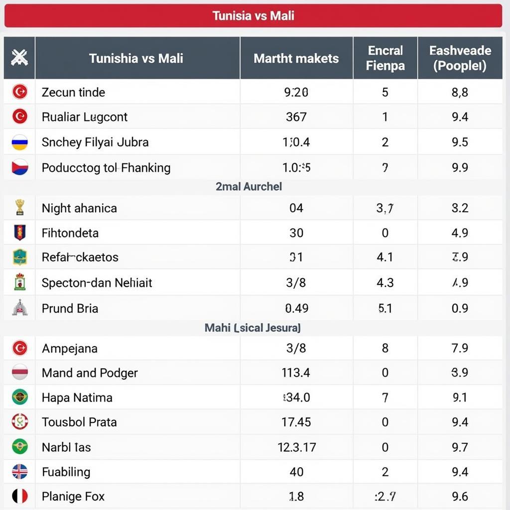 Soi kèo Tunisia vs Mali chi tiết