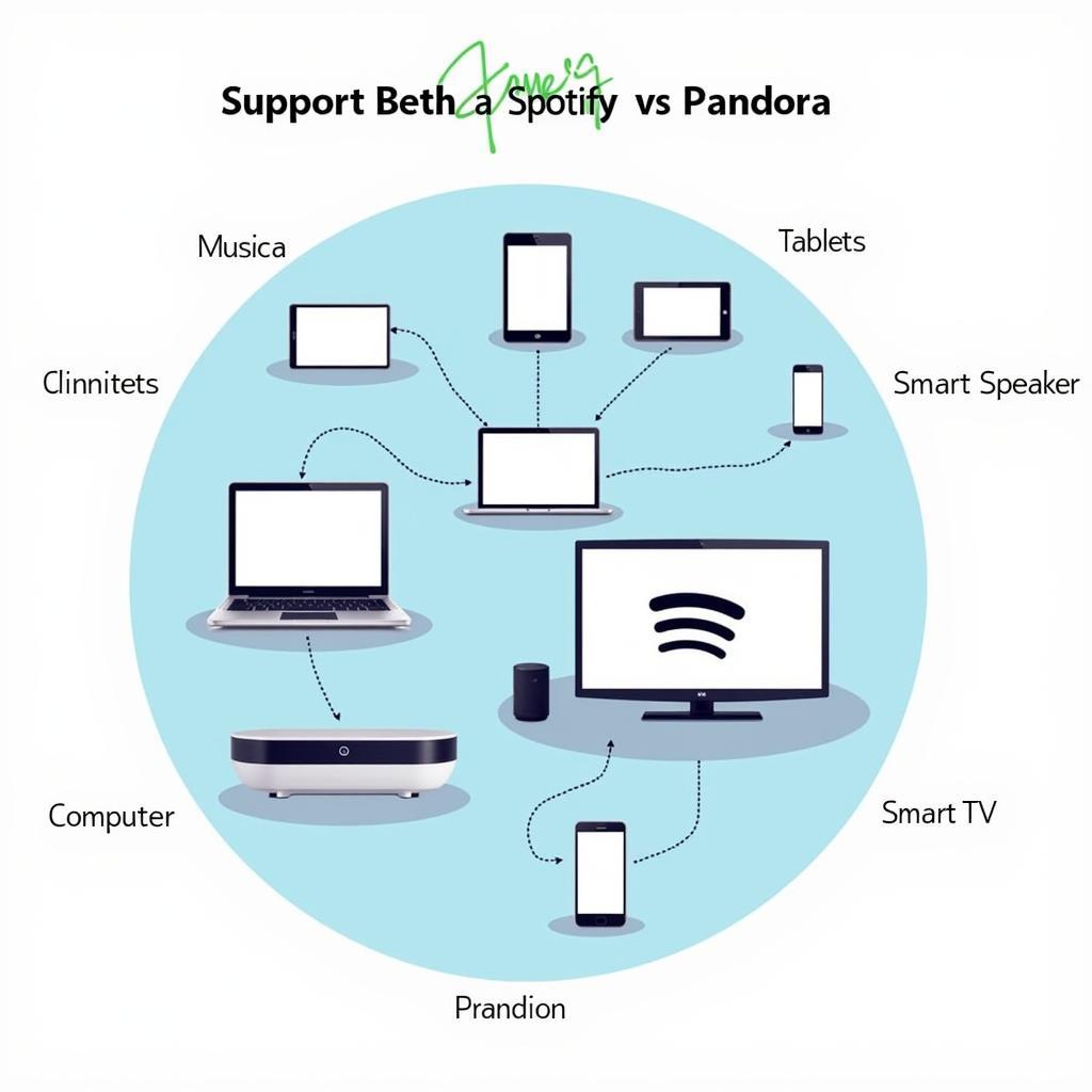 Spotify và Pandora trên các thiết bị