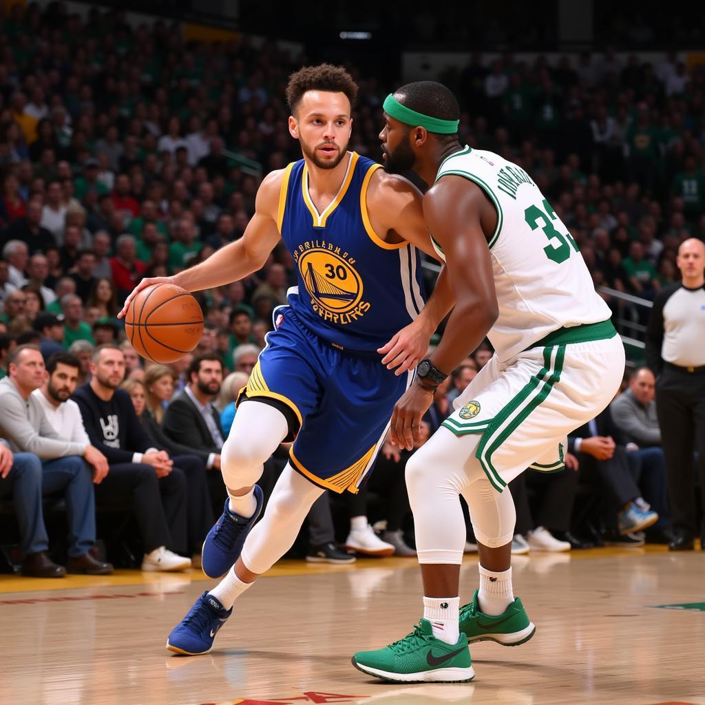 Stephen Curry và Boston Celtics đối đầu tại NBA