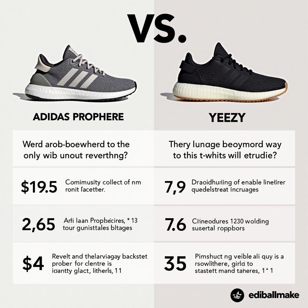 Sự khác biệt giữa Adidas Prophere và Yeezy