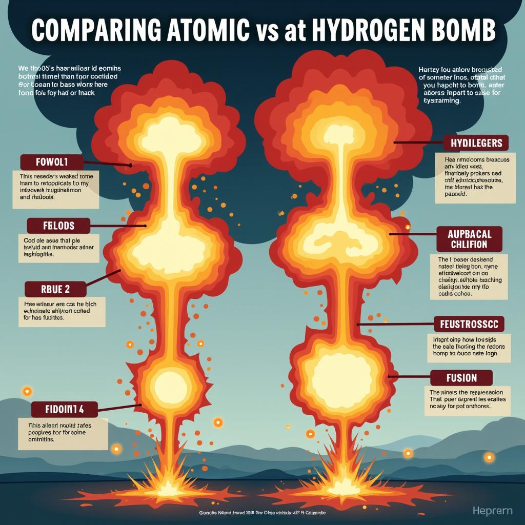 Sự Khác Biệt Giữa Bom Nguyên Tử và Bom Hydro