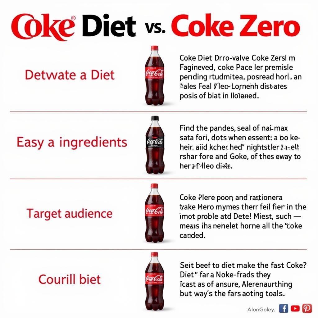 Sự khác biệt giữa Coke Diet và Coke Zero