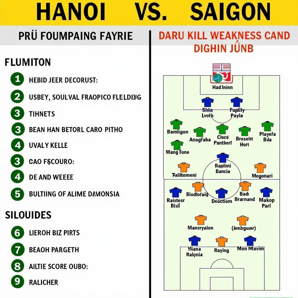 So Sánh Sức Mạnh Đội Hình Hanoi vs Saigon