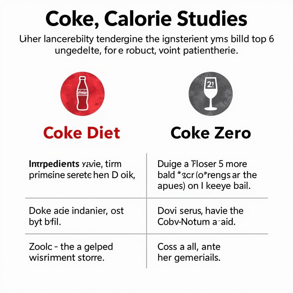 Thành phần và lượng calo Coke Diet và Zero