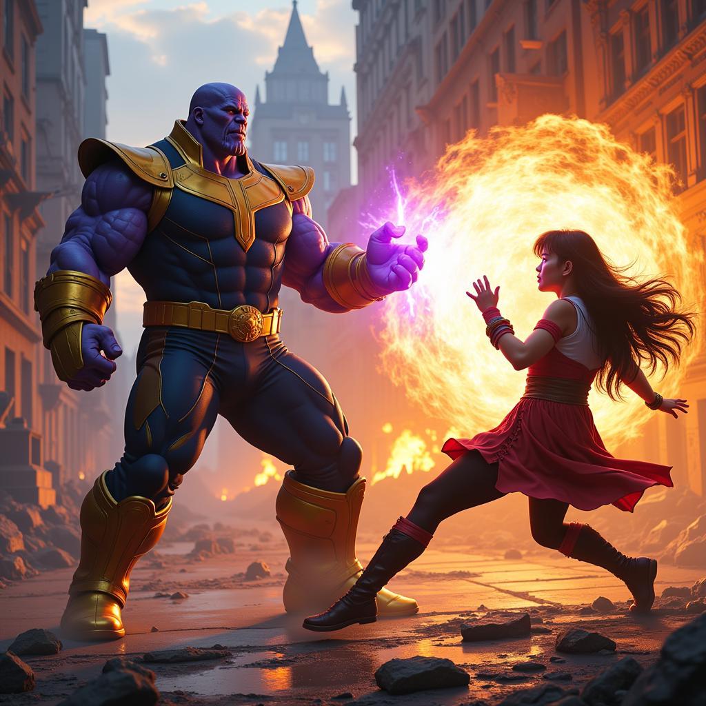 Thanos đối đầu Chun-Li trong Marvel vs Capcom Infinite