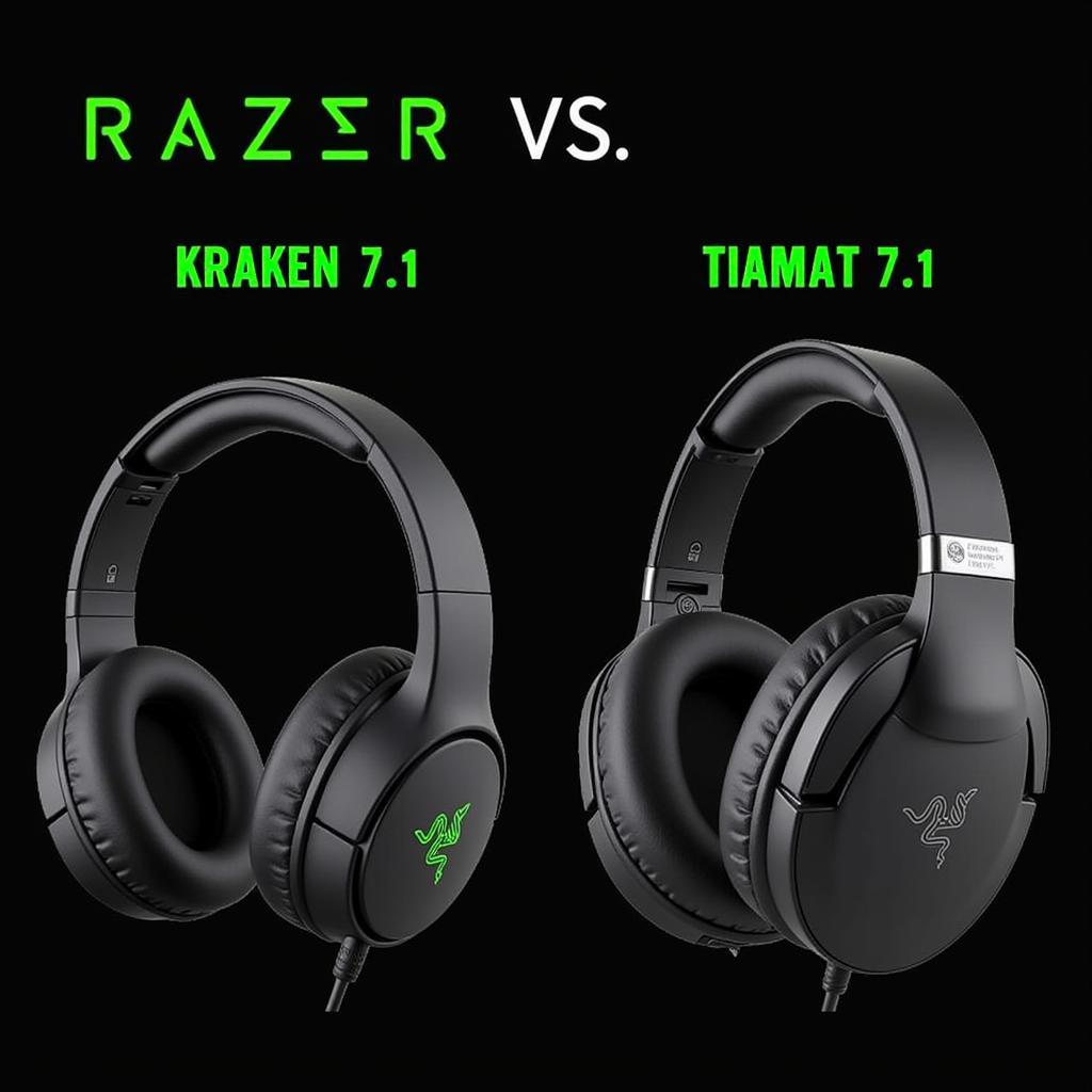 Thiết kế Razer Kraken 7.1 và Tiamat 7.1