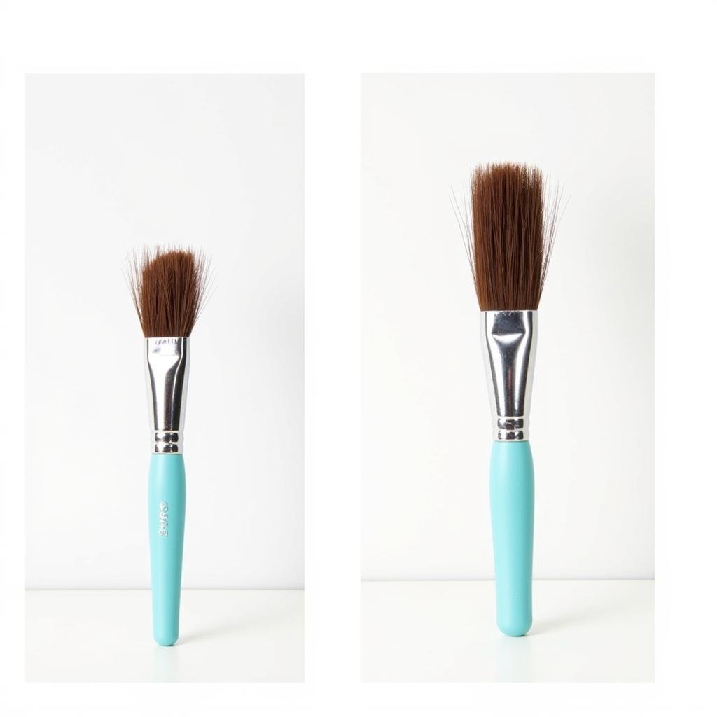 Thiết kế và độ bám của ELF Ultimate Blending Brush và Real Techniques Expert Face Brush