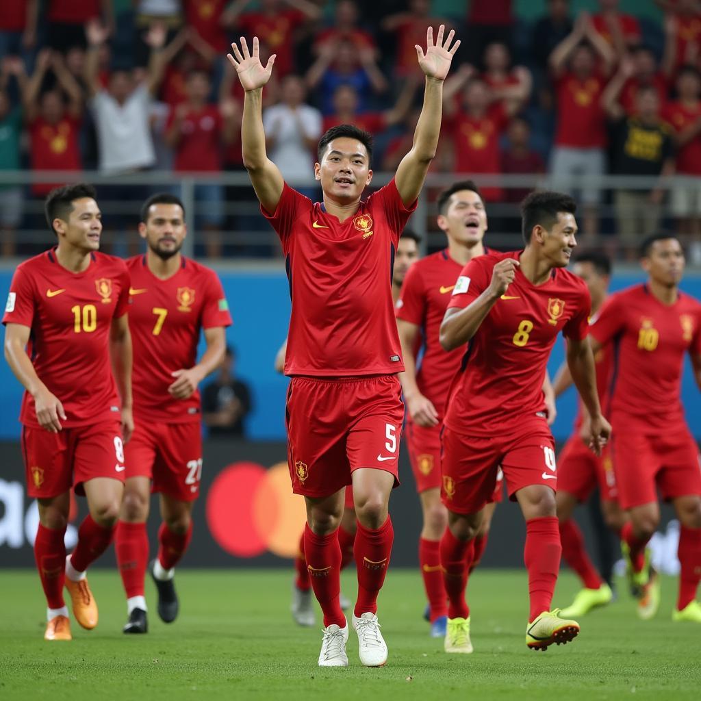 Tiến Linh ghi bàn thắng quyết định trong trận đấu VN vs UAE 2020