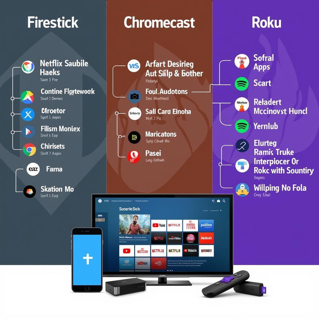 Tính năng và ứng dụng của Fire Stick, Chromecast và Roku