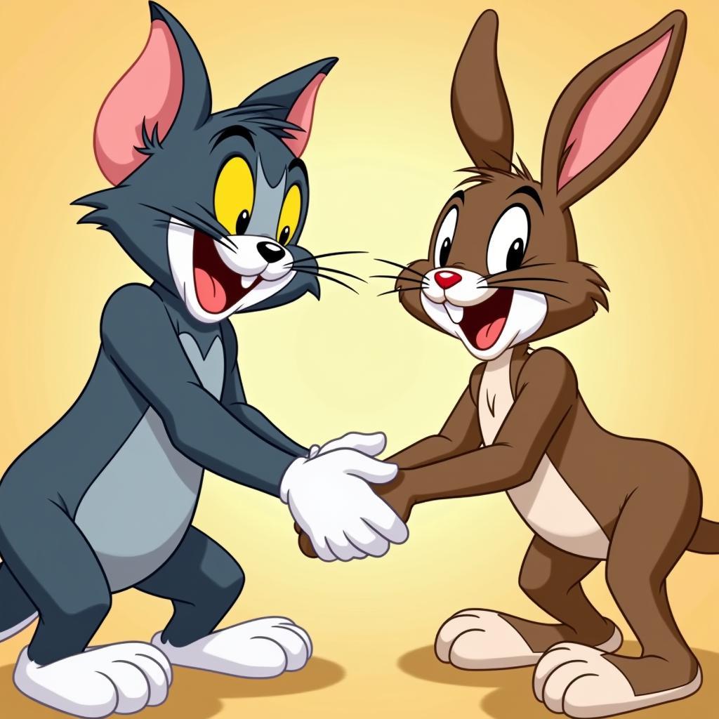 Tom, Jerry và Bugs Bunny bắt tay